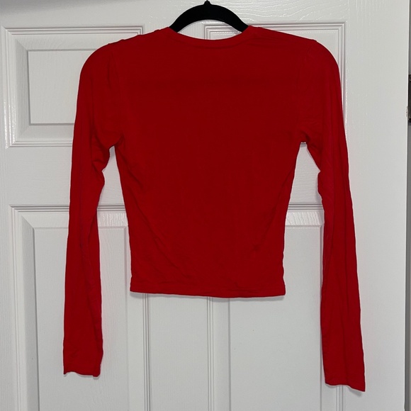 Long Sleeve Pullover and Fold Over Set in Red - Picture 4 of 6